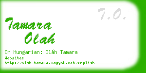 tamara olah business card